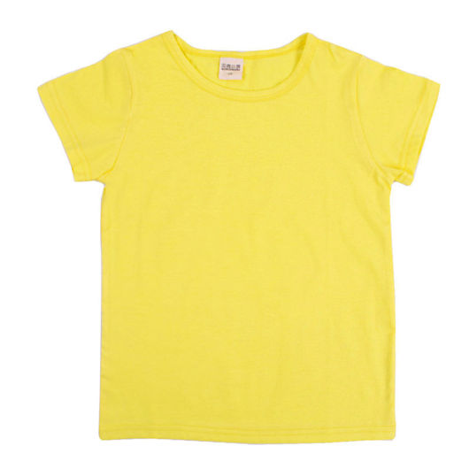 Picture of Yellow Cotton T-Shirt For Kids