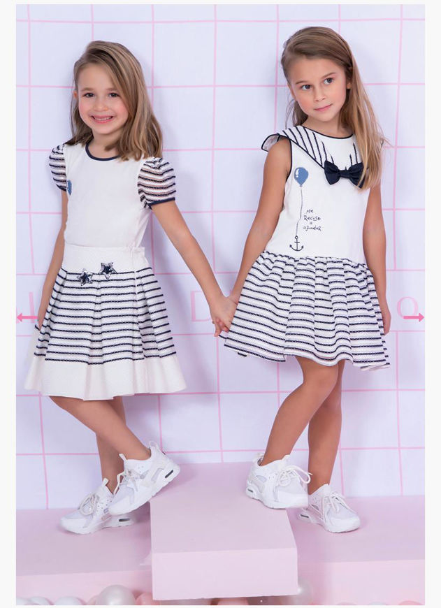 Picture of GIRL STONE AND DIGITAL PRINTED SAILOR THEME 