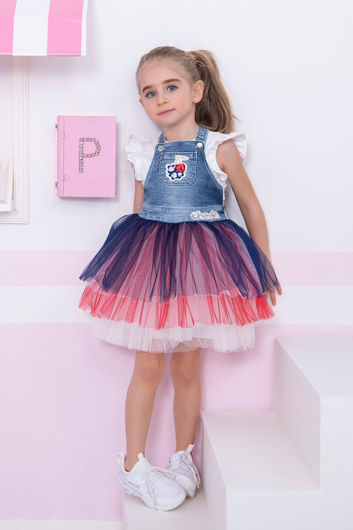 Picture of GIRL WITH LAYERED COLORFUL TUTU SKIRT AND EMBROIDERY