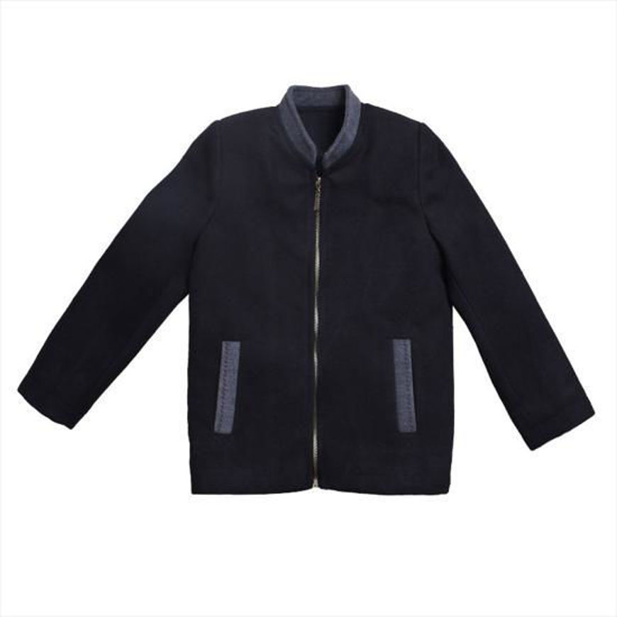 Picture of Black Jacket With Zipper For Boys