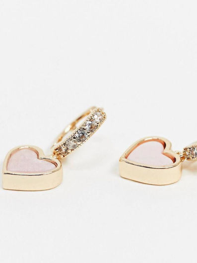 Picture of Earrings with pink heart