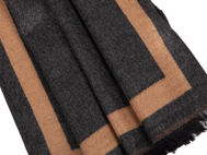Picture of cashmere scarf dark gray with Beige linning