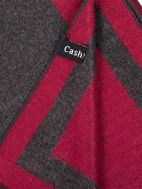 Picture of cashmere scraf red color and Gray  linning