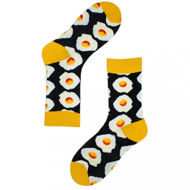 Picture of Socks color yellow and black with design