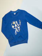 صورة Blue Pullover For Kids - Football Design (With Name Printing Fee)