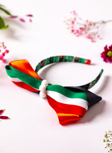 صورة Big ribbon colored headband for girls