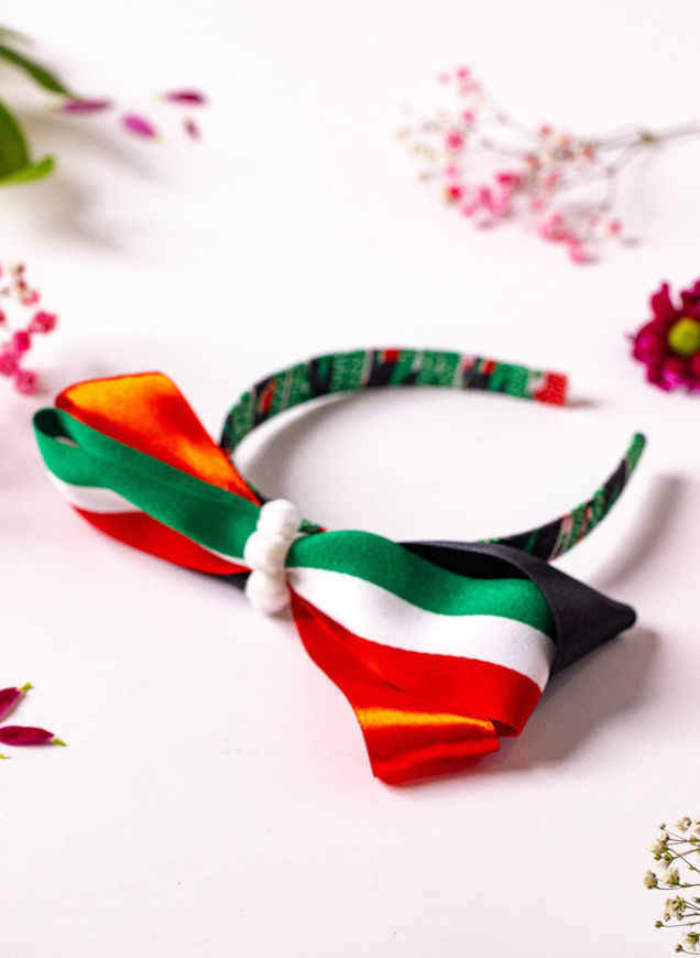 Picture of Big ribbon colored headband for girls