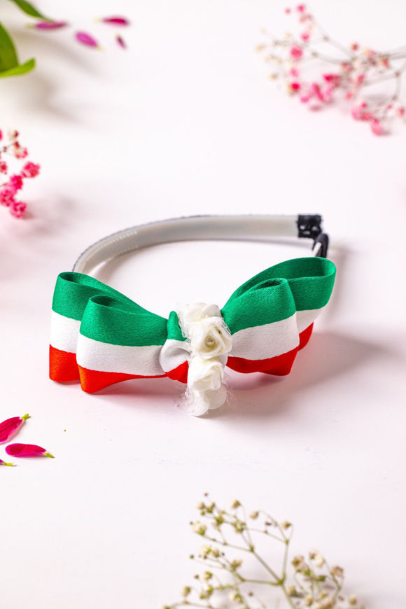 صورة Flower ribbon kuwait headband for girls