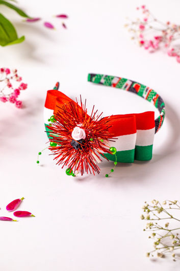 صورة Flower ribbon kuwait headband for girls