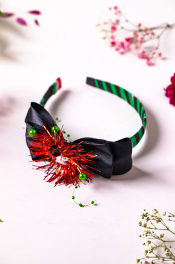 صورة Black ribbon Kuwait headband for girls