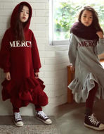 Picture of girls winter dress with hoody