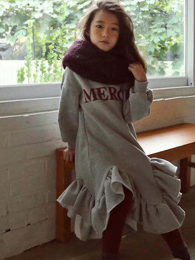 صورة girls winter dress with hoody