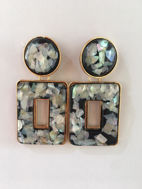 Picture of  Earrings For Women Black stone with Grey