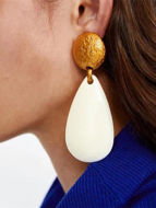 Picture of  Earrings Gold with White