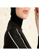صورة Black Islamic swimsuit with two lines on the sleeve and the bunnies