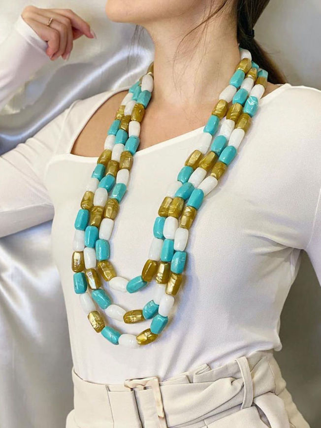 Chunky Bead Necklace Ideas | Statement Necklace, Chunky Necklace, Large Bead  Necklace, Mu… | Large bead necklace, Chunky bead necklaces, Statement  gemstone necklace