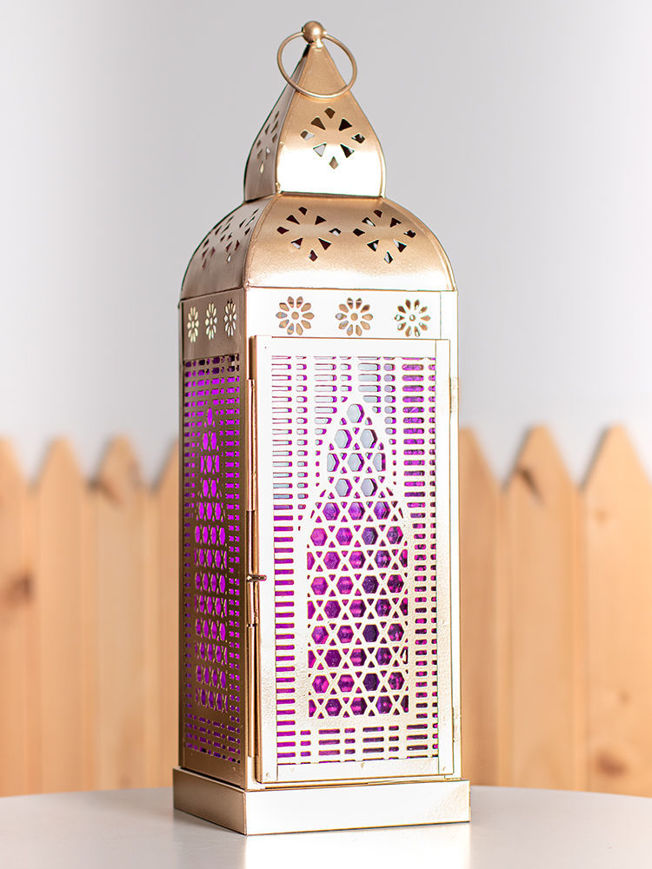 Picture of Lantern Gold With Purple Glass