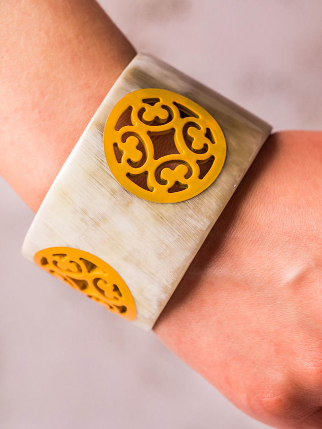 Picture of HOM&LACQUERBRACELET YELLOW DESIGN