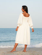Picture of white linen Dress 