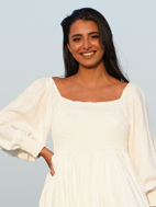 Picture of white linen Dress 