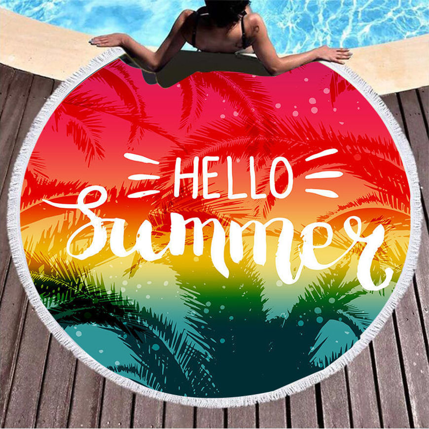 Picture of PRINTED BEACH TOWEL HELLO SUMMER PATTERN