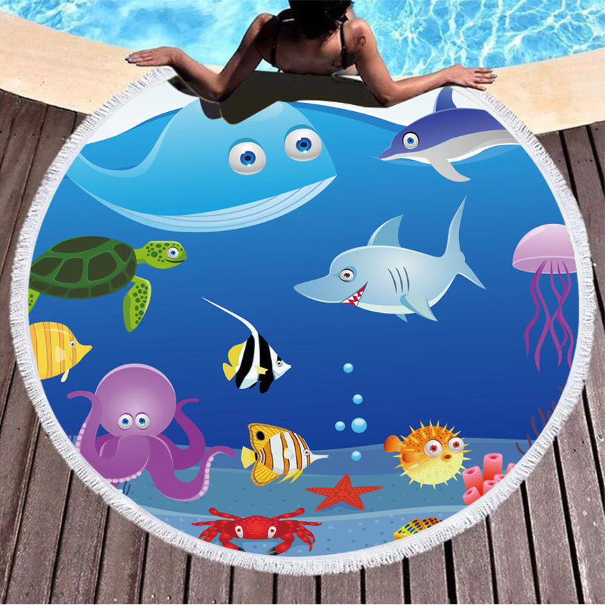 Picture of PRINTED BEACH TOWEL SEA ANIMALS