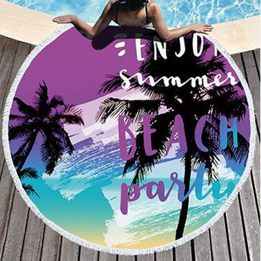 Picture of BEACH PARTY PATTERN BEACH TOWEL