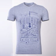 Picture of Grey T-shirt With Navy Blue Poster