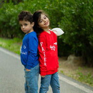 Picture of Red Pullover For Girls - Old Kuwait Flag Design (With Name Printing Option)